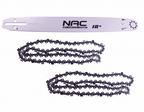 Prowadnica 18" NAC + 2 szt łańcucha tnącego 72 ECH-11625