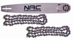 Prowadnica NAC .325 18" + 2x Łańcuch Baribal 72E