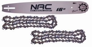 Prowadnica NAC .325 16" + 2x Łańcuch Baribal 66E 