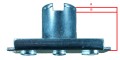 Mocowanie adapter noża kosiarki NAC S420BS450E-6066