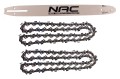 Prowadnica 14" NAC + 2x Łańcuch NAC 3/8 1,3 52E-10420