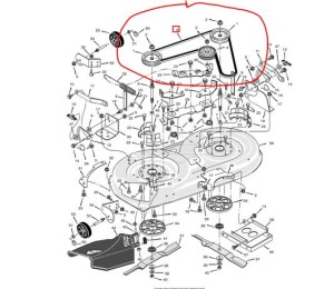 Pasek napędu noży traktorka Murray