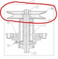 Koło pasowe do traktorka MTD 756-1227-7814