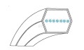 Pasek klinowy zamiennik MTD 754-04175-14563