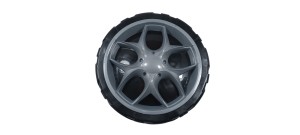 Koło tylne 8" LS42-123-JR z kołpakiem i łożyskami