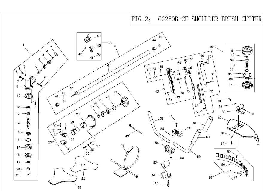 Część robocza kosy NAC CG260B